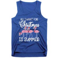 All I Want For Christmas In July Summer Flamingo Xmas Gift Tank Top