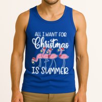 All I Want For Christmas In July Summer Flamingo Xmas Gift Tank Top