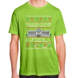 All I Want For Christmas Is Pemberley Austen Ugly Meme Adult ChromaSoft Performance T-Shirt