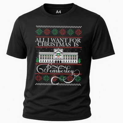 All I Want For Christmas Is Pemberley Austen Ugly Meme Cooling Performance Crew T-Shirt