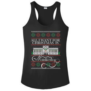 All I Want For Christmas Is Pemberley Austen Ugly Meme Ladies PosiCharge Competitor Racerback Tank