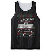 All I Want For Christmas Is Pemberley Austen Ugly Meme Mesh Reversible Basketball Jersey Tank