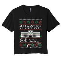 All I Want For Christmas Is Pemberley Austen Ugly Meme Women's Crop Top Tee