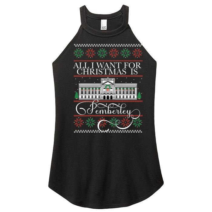 All I Want For Christmas Is Pemberley Austen Ugly Meme Women's Perfect Tri Rocker Tank