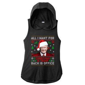 All I Want For Christmas Is Trump Back And New President Meaningful Gift Ladies PosiCharge Tri-Blend Wicking Draft Hoodie Tank