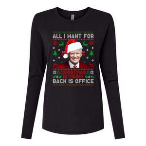 All I Want For Christmas Is Trump Back And New President Meaningful Gift Womens Cotton Relaxed Long Sleeve T-Shirt