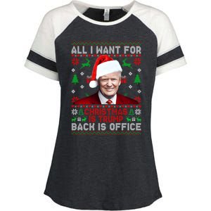 All I Want For Christmas Is Trump Back And New President Meaningful Gift Enza Ladies Jersey Colorblock Tee