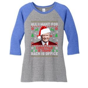 All I Want For Christmas Is Trump Back And New President Meaningful Gift Women's Tri-Blend 3/4-Sleeve Raglan Shirt