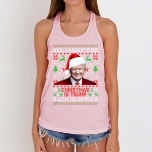 All I Want For Christmas Is Trump Back And New President Meaningful Gift Women's Knotted Racerback Tank