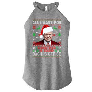 All I Want For Christmas Is Trump Back And New President Meaningful Gift Women's Perfect Tri Rocker Tank