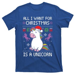 All I Want For Christmas Is A Unicorn Ugly Christmas Sweater Gift T-Shirt