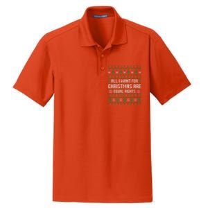 All I Want For Christmas Are Equal Rights Feminist Justice Gift Dry Zone Grid Polo