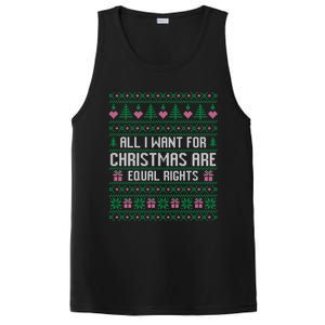 All I Want For Christmas Are Equal Rights Feminist Justice Gift PosiCharge Competitor Tank