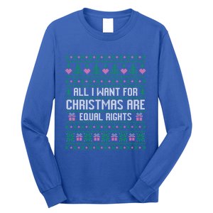 All I Want For Christmas Are Equal Rights Feminist Justice Gift Long Sleeve Shirt