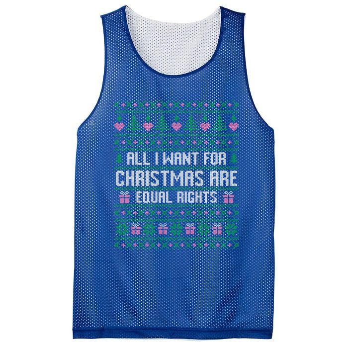 All I Want For Christmas Are Equal Rights Feminist Justice Gift Mesh Reversible Basketball Jersey Tank