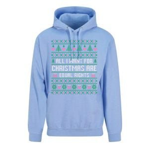 All I Want For Christmas Are Equal Rights Feminist Justice Gift Unisex Surf Hoodie