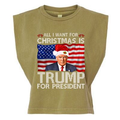 All I Want For Christmas Is Trump For President Trump 2024 Garment-Dyed Women's Muscle Tee