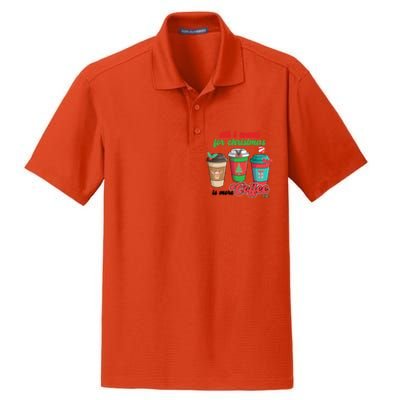 All I Want For Christmas Is More Coffee Funny Christmas Gift Dry Zone Grid Polo