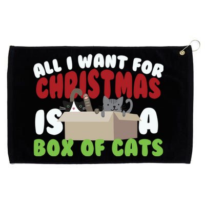 All I Want For Christmas Is A Box Of Cats Gift Grommeted Golf Towel