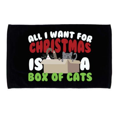 All I Want For Christmas Is A Box Of Cats Gift Microfiber Hand Towel