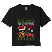 All I Want For Christmas Is Australian Kelpie Christmas Cat Great Gift Crop Top