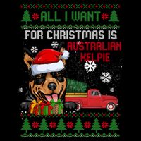 All I Want For Christmas Is Australian Kelpie Christmas Cat Great Gift Crop Top