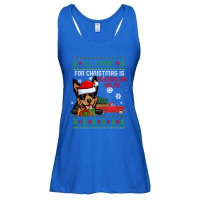 All I Want For Christmas Is Australian Kelpie Christmas Cat Great Gift Ladies Essential Flowy Tank