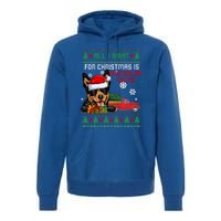 All I Want For Christmas Is Australian Kelpie Christmas Cat Great Gift Premium Hoodie