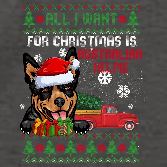 All I Want For Christmas Is Australian Kelpie Christmas Cat Great Gift Vector Backpack