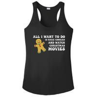 All I Want To Do Is Bake Cookies And Watch Christmas Movies Pullover Hoodie Ladies PosiCharge Competitor Racerback Tank