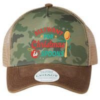 All I Want For Christmas Is Spoons Funny Legacy Tie Dye Trucker Hat