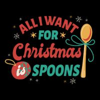 All I Want For Christmas Is Spoons Funny Drawstring Bag
