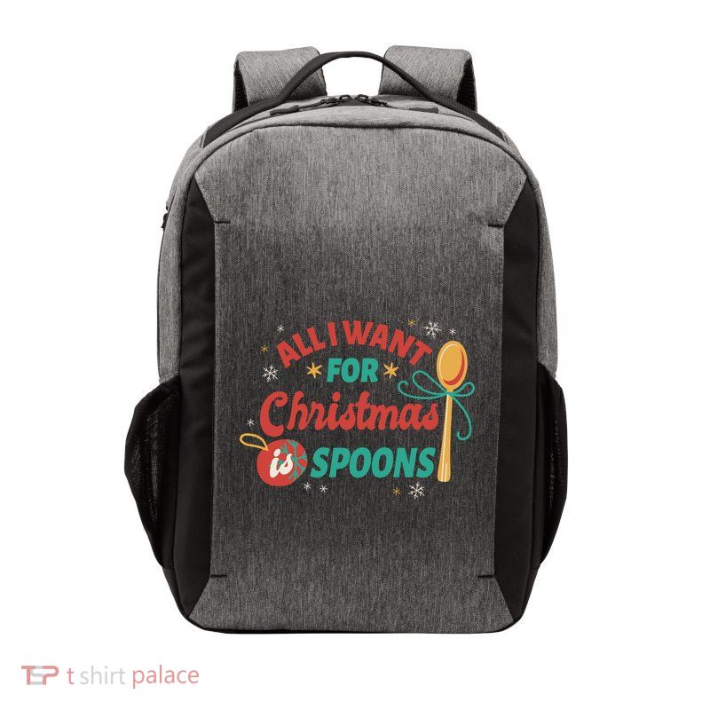 All I Want For Christmas Is Spoons Funny Vector Backpack