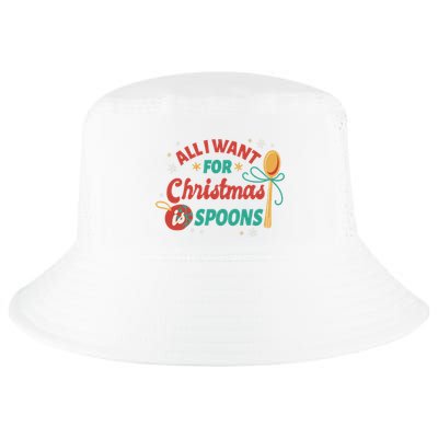 All I Want For Christmas Is Spoons Funny Cool Comfort Performance Bucket Hat