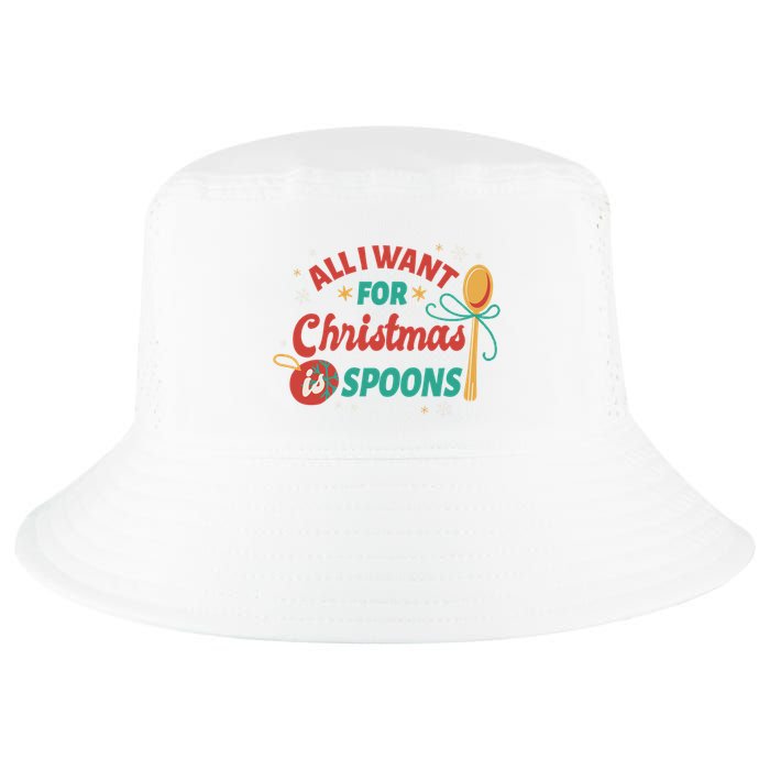 All I Want For Christmas Is Spoons Funny Cool Comfort Performance Bucket Hat