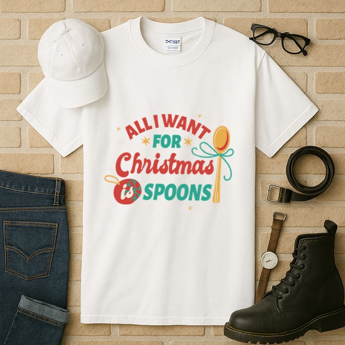 All I Want For Christmas Is Spoons Funny Tall T-Shirt