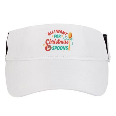 All I Want For Christmas Is Spoons Funny Adult Drive Performance Visor