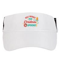 All I Want For Christmas Is Spoons Funny Adult Drive Performance Visor