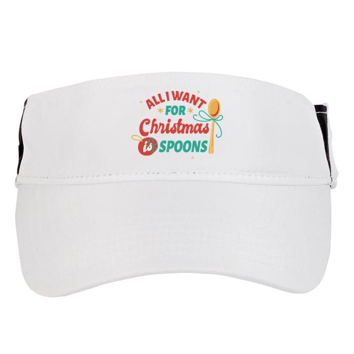 All I Want For Christmas Is Spoons Funny Adult Drive Performance Visor