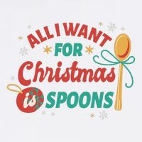 All I Want For Christmas Is Spoons Funny Flatbill Hat