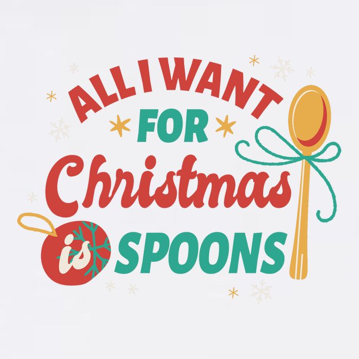 All I Want For Christmas Is Spoons Funny Flatbill Hat