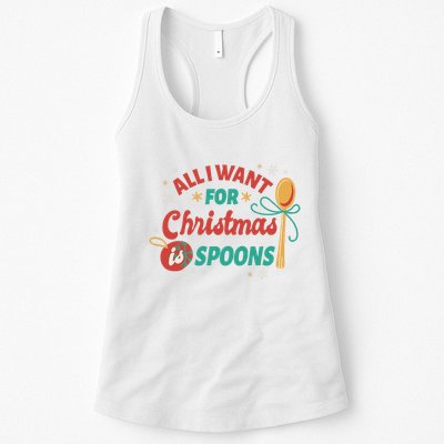 All I Want For Christmas Is Spoons Funny Womens Tank Top