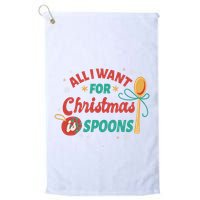 All I Want For Christmas Is Spoons Funny Golf Towel