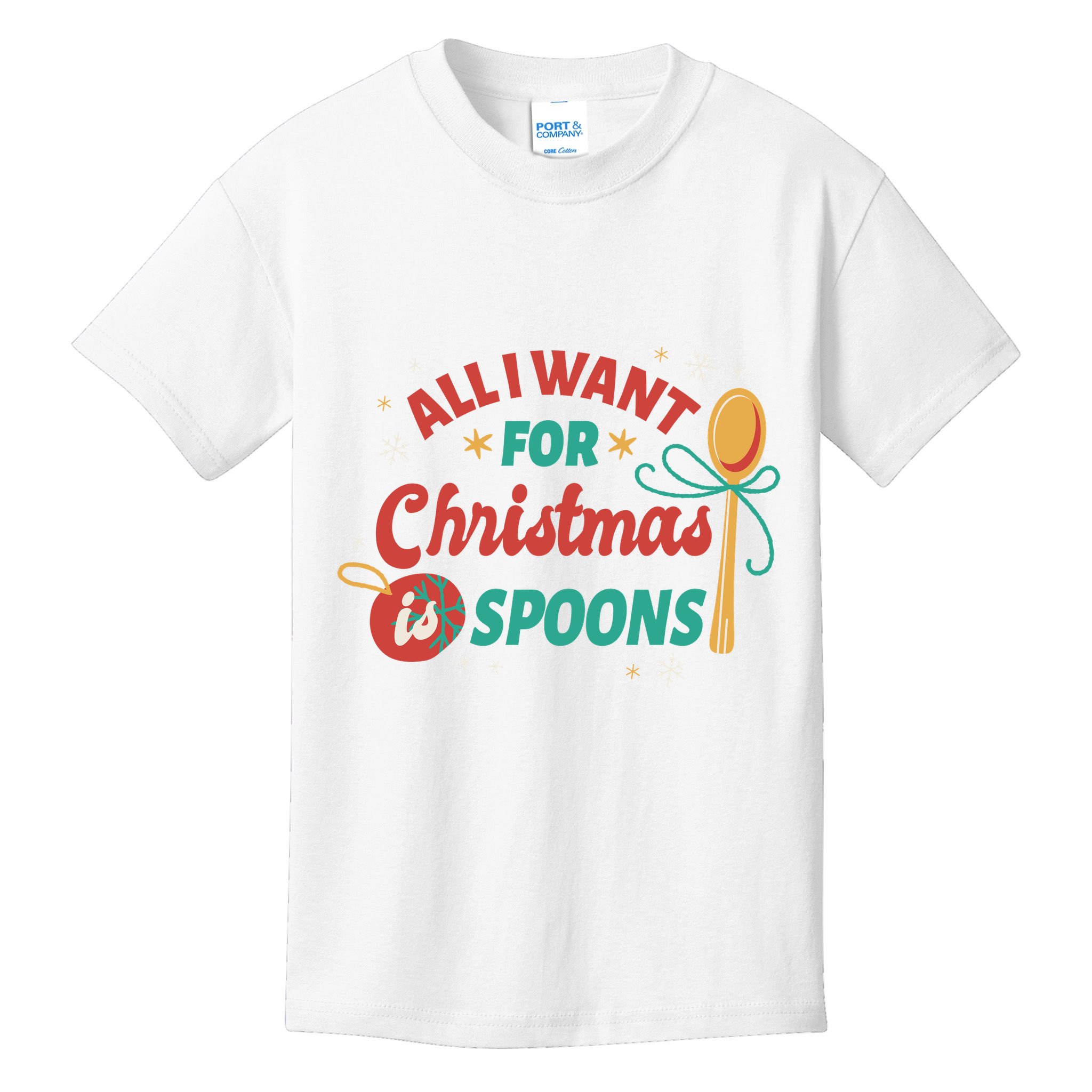 All I Want For Christmas Is Spoons Funny Kids T-Shirt