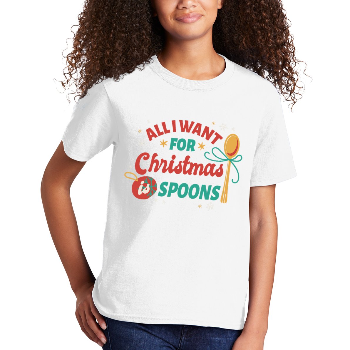 All I Want For Christmas Is Spoons Funny Kids T-Shirt