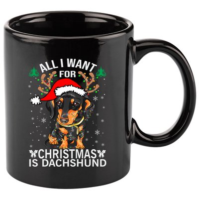 All I Want For Christmas Is More Dog Dachshund Christmas Gift 11oz C Handle Ceramic Mug
