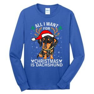 All I Want For Christmas Is More Dog Dachshund Christmas Gift Tall Long Sleeve T-Shirt