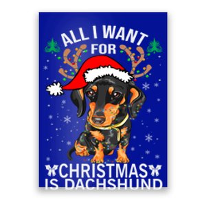 All I Want For Christmas Is More Dog Dachshund Christmas Gift Poster