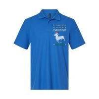 All I Want For My Christmas Dachshund Doxie Dog Ugly Xmas Pj Cute Gift Softstyle Adult Sport Polo