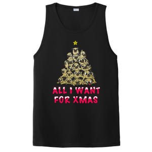 All I Want For Xmas Pugs For Christmas Pug Tree Star Cute Gift PosiCharge Competitor Tank